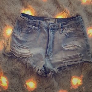 Abercrombie high rise shorts. Size 0